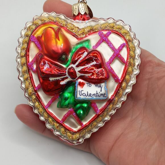 RADKO Christopher Radko Heart Sweet as Candy Valentine ornament - Picture 1 of 6